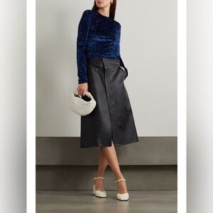 FRAME - Crushed Velvet Top In Blu Scuro - Size Small - Like New!